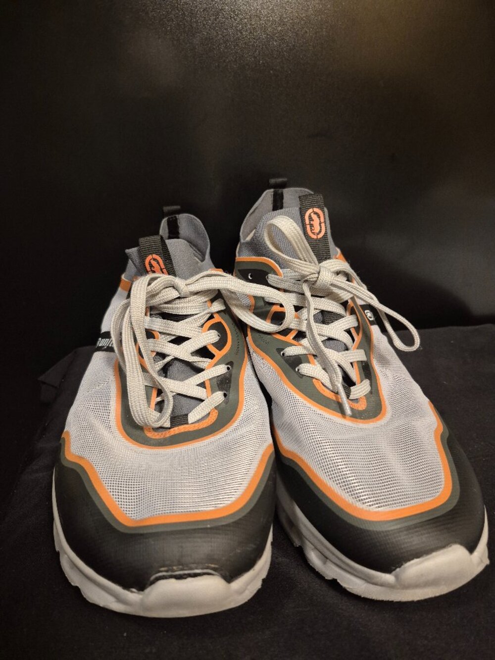 ECCO ST.1 MEN's SNEAKER IN A GRAY BLACK AND ORANGE SZ 13